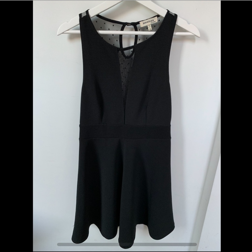 Monteau Sheer Dot Dress